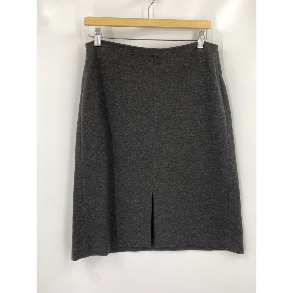 MM.LaFleur Pencil Skirt Women 12 Gray Back Vent Zippered